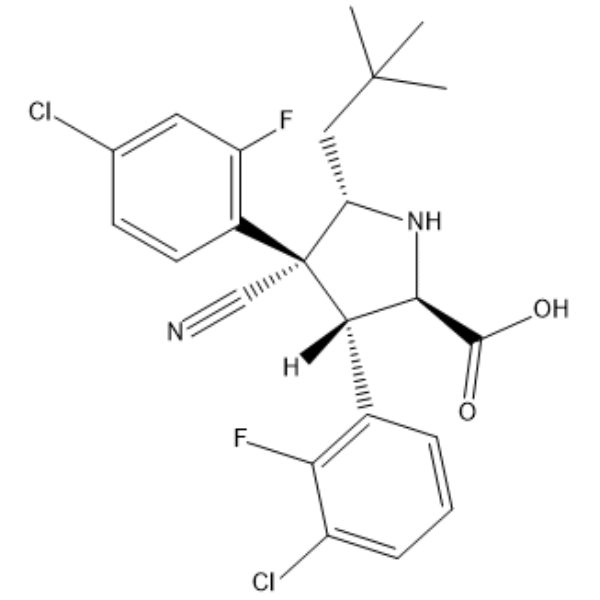 (3S,4R,5S)-rel-3-(3-Chloro-2-fluorophenyl)-4-(4-chloro-2-fluorophenyl)-4-cyano-5-neopentylpyrrolidine-2-carboxylic acid